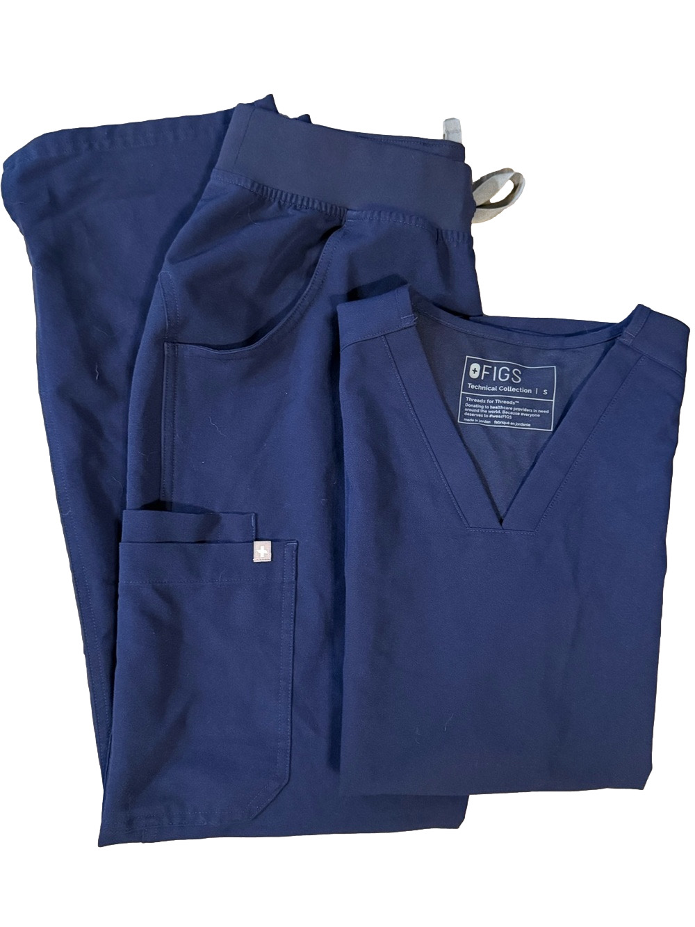 FIGS SET! Women’s Small Regular Navy Casma Scrub Top